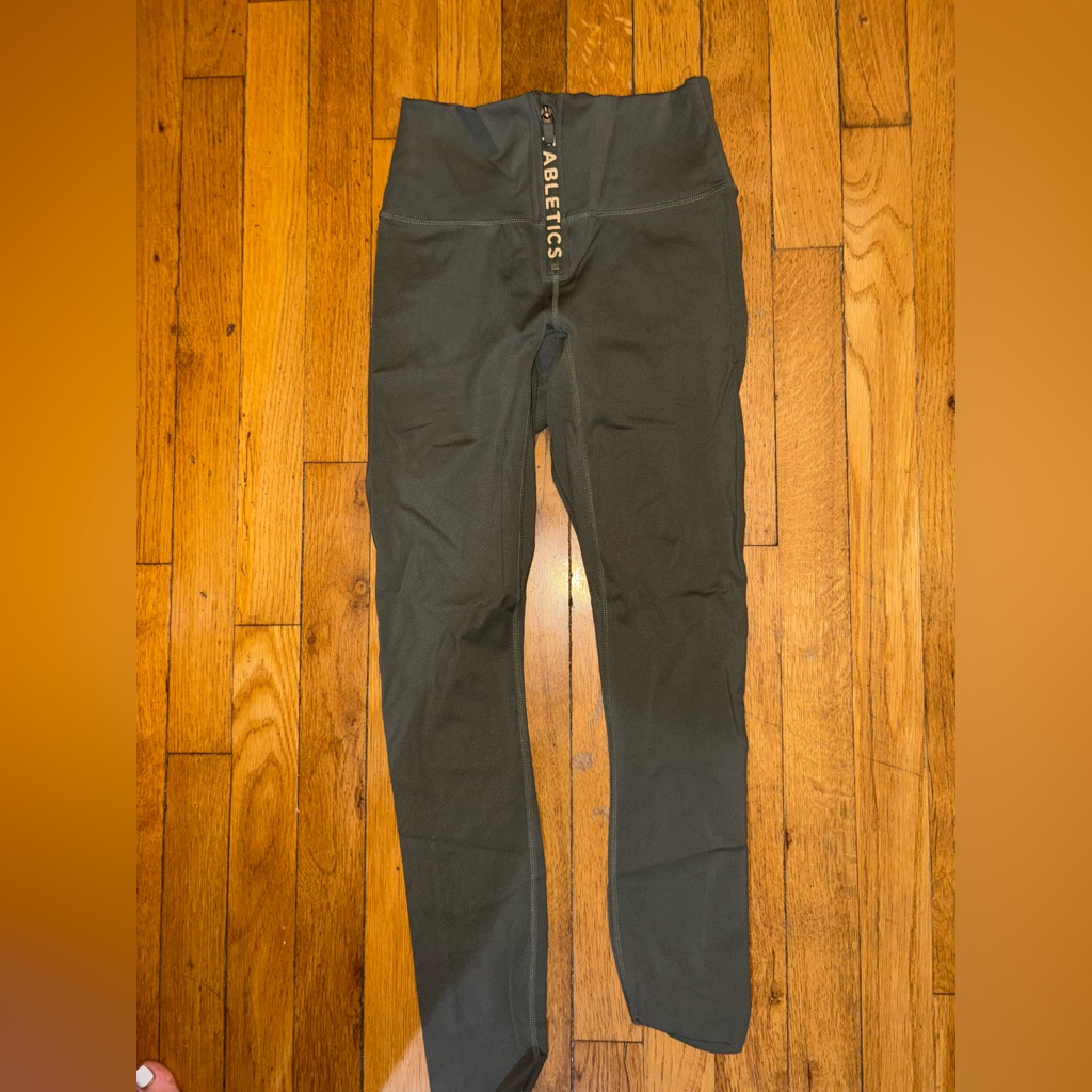 Fabletics High-Waisted Motion365 Legging With Zipper Olive Green